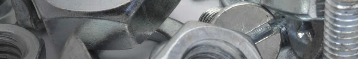 Close-up of metal nuts and bolts