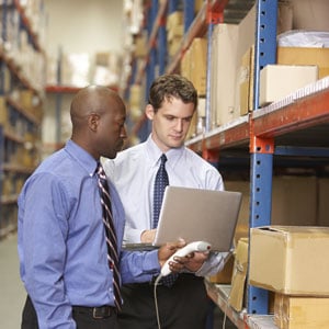 managers using program in warehouse