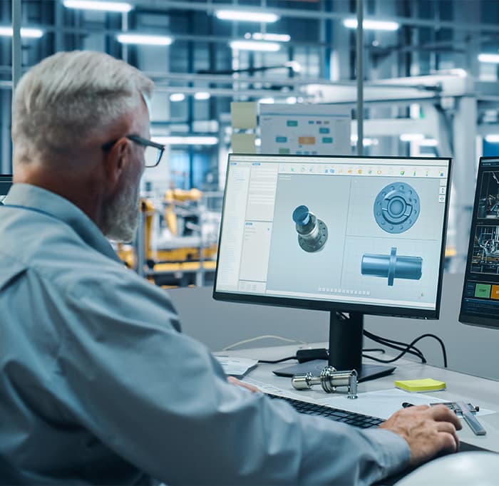 engineer on computer