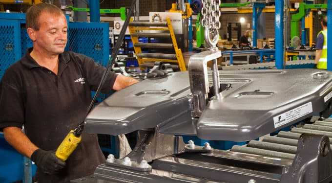 man working on part